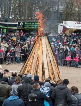 Easter bonfire in Flensburg